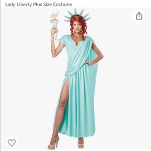 Lady Liberty Plus Size Costume 2X Statue of Liberty Halloween Costume